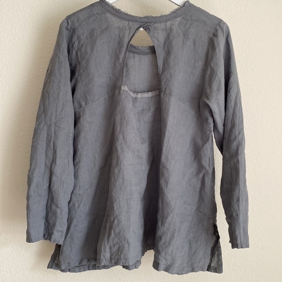 Breathe Clothing Gray Linen Babydoll Top - Picture 4 of 12